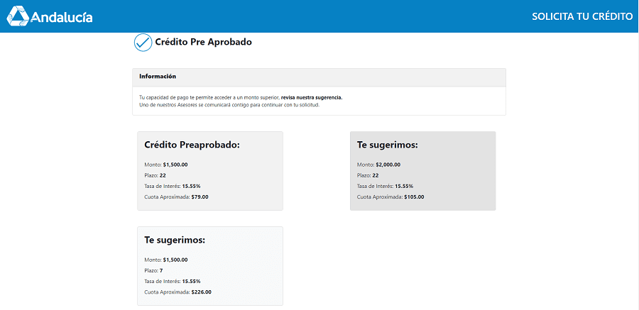 credito preaprobado andalucia